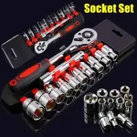 Upgrade Wrench Socket Set Hardware Car Boat Motorcycle Bicycle Repairing Tool (New)