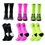 1 3pairs Professional Cycling Socks Sweat Absorbing Breathable Road Bicycle Socks High Quality Outdoor Racing (New)