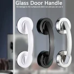 Strong Suction Cup Glass Door Handle,Drill free Washable Reusable Handles for Bathroom Sliding Doors,Windows (New)