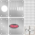 40 2 Hinge Repair Plate Furniture Drawer Cabinet Repair Fixing Plate Kitchen Cupboard Door (New)