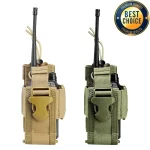 Tactical Adjustable Walkie Talkie Holder Radio Pouch Hunting Interphone Hanging Bag Outdoor (New)