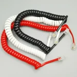 Four-core Telephone Handset Cable Cord 6Ft Modular Coiled Telephone Handset (New)