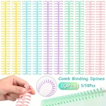 5 10 Comb Binding Spines Plastic Spiral Binding Coils 30 Rings Binding Spines for (New)