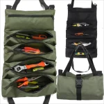 Tool Roll,Multi Purpose Roll Up Tool Bag,Wrench Roll,Canvas Tool Organizer Bucket,Car First Aid Kit (New)