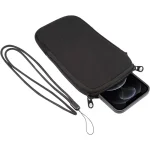 Neoprene Phone Pouch With Lanyard,Shockproof Waterproof Portable Storage Bag For Phones, Keys & (New)