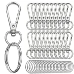 18566 Sets Swivel Snap Hooks Double Opening Keychain Clip Rings Metal Lobster Claw (New)