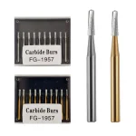 10 Box Dental Carbide Bur FG1957 FG1958 FG557 High Speed Tungsten Steel Crown Metal Cutting Burs (New)