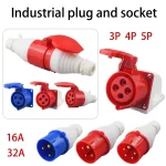 IP44 Industrial Plug and Socket Waterproof Connector 3PIN 4PIN 5PIN 16A 32A Waterproof Electrical (New)