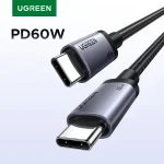 UGREEN PD60W USB C to USB C Cable Data Sync And Charging Cable Braided Fast (New)